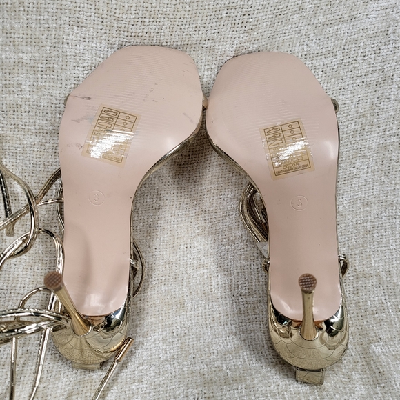 Simmi London Jamaica ankle tie heeled sandals - Picture 3 of 5